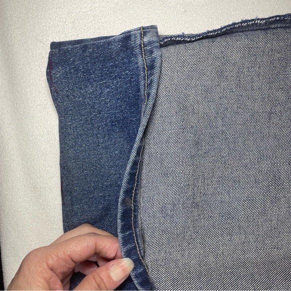 LAW MAN Women’s Blue Denim Jeans Flare Studded Waist Size 5 Stretch - Picture 9 of 13